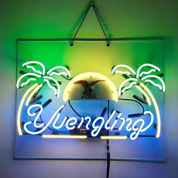 Yuengling Lager Beer Neon Sign Handmade Real Glass Neon Tube Neon Light For Home Bar Man Cave Pub Store Restaurant Wall Decor Artwork Neon Bar Signs Gift 19x15