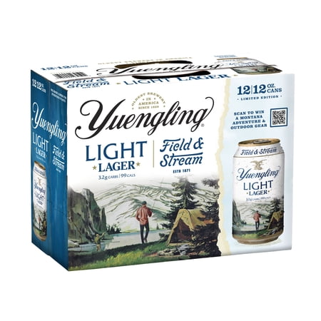 Yuengling Light Lager Beer, 12 Pack Beer, 12 fl oz Aluminum Cans, 4.0% ABV, Domestic Lager