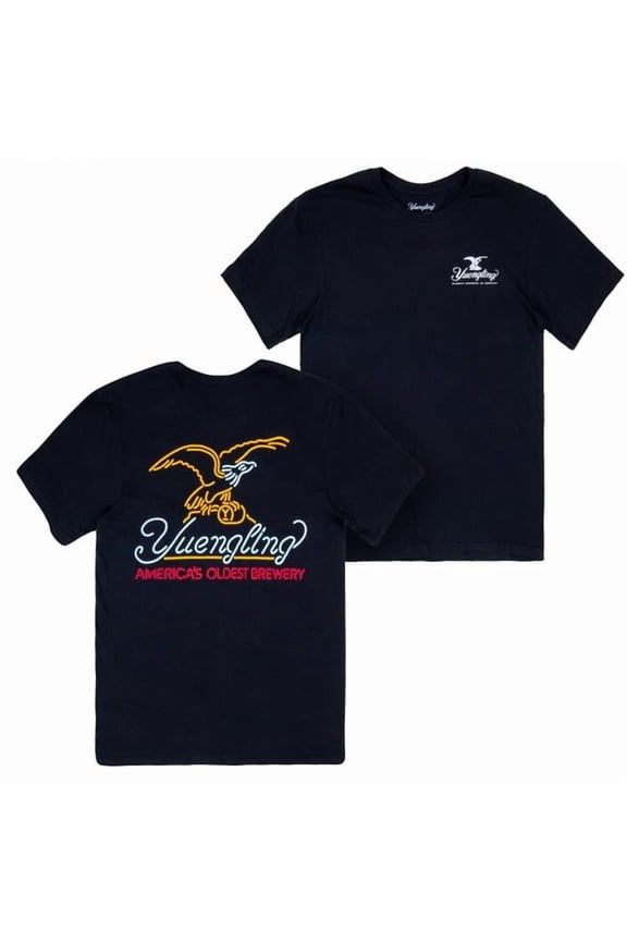 898290-large Neon Logo Front & Back Print T-Shirt - Black - Large