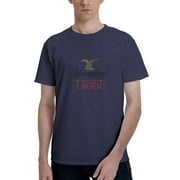 Yuenglings Energetic Men’s T-Shirt Cotton Short-Sleeve Crew Neck Shirt Blue 3X-Large