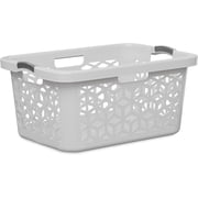 Yueqing Large Laundry Basket, 70.5L 2 Bushel Stackable Plastic Hamper with Handles, Heavy Duty Clothes Storage Bin, White