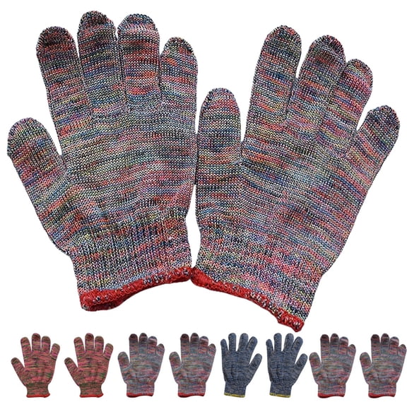 Yueyihe 12 Pairs of Non-slip Gardening Gloves Garden Working Gloves Nylon Yard Work Gloves Random Color