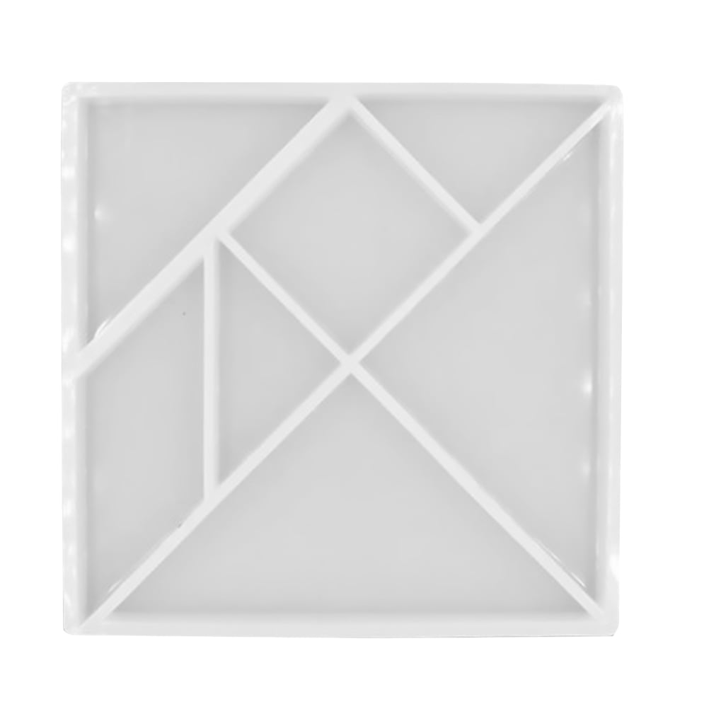 Yueyihe 1pc Silicone Tangram Mold Epoxy Resin Mould DIY Jigsaw Puzzle