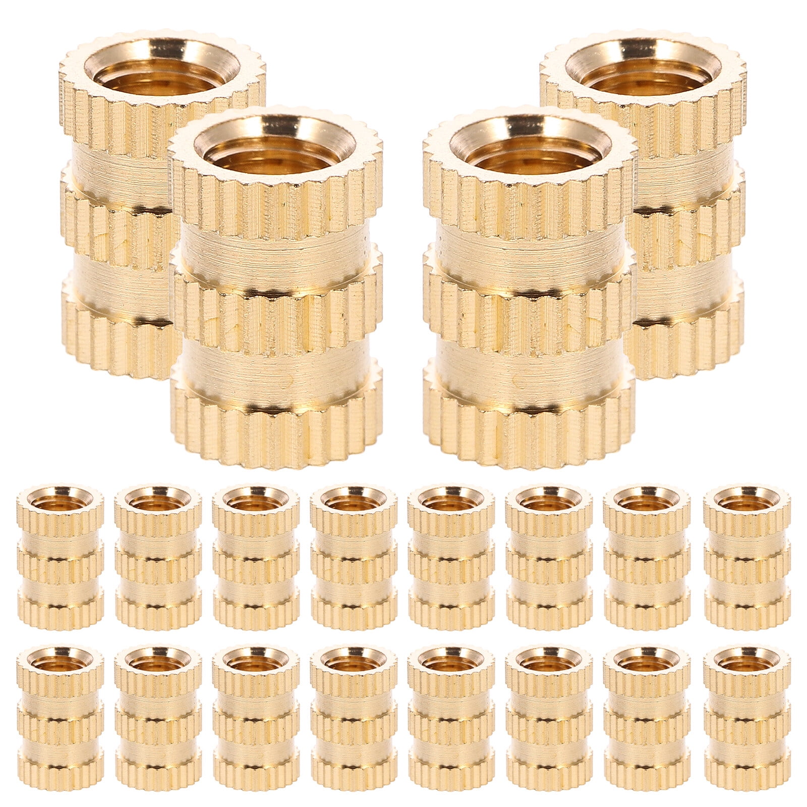 Yueyihe 20pcs Heat Set Insert 7x10mm Brass Threaded Insert Female
