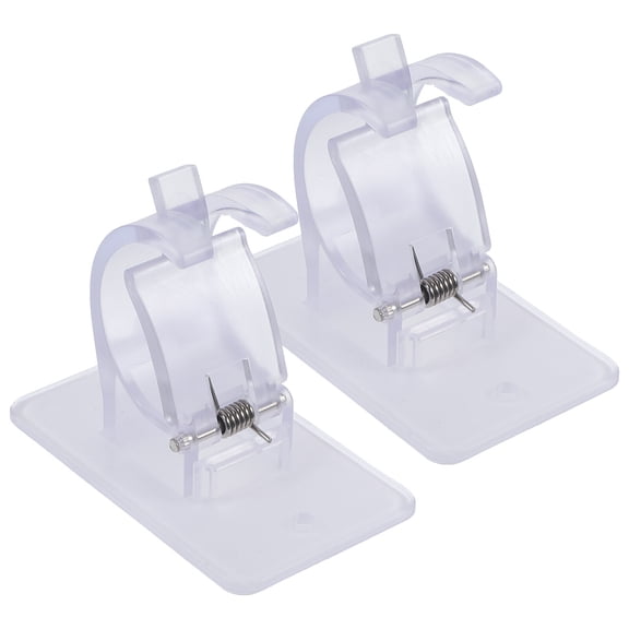 Yueyihe 2pcs No Drill Curtain Rod Brackets Self Adhesive Curtain Rod Holders Hooks for Bathroom Kitchen