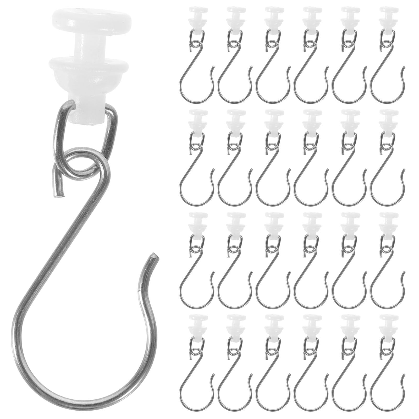 Yueyihe 60 Set of Shower Curtain Hooks Gliders Curtain Hooks Plastic