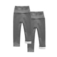 thumbnail image 1 of SwiftWear 2 Pack Toddler Girls Fleece Lined Leggings Winter Warm Thermal Leggings Thick Footless Tights Pants 2-9Y, Dark Gray, 1 of 4