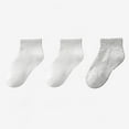 thumbnail image 1 of SwiftWear 3 Pairs Ankle Socks for Kids Unisex Low Cut Socks Comfy Cotton School Uniform Socks for Boys and Girls, 1 of 4