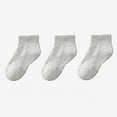 thumbnail image 1 of SwiftWear 3 Pairs Ankle Socks for Kids Unisex Low Cut Socks Comfy Cotton School Uniform Socks for Boys and Girls, 1 of 4