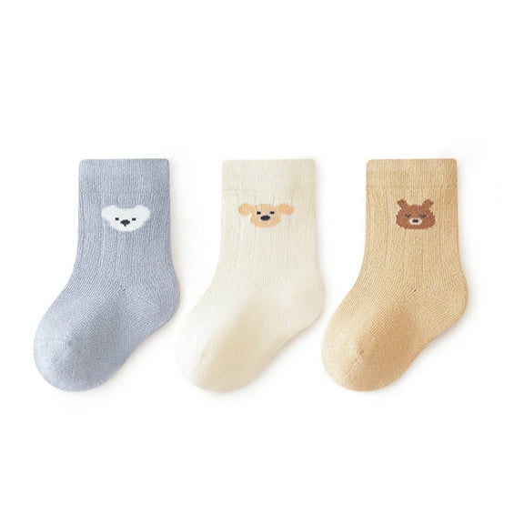 Yufatyle 3 Pairs Baby Socks Gift Set Cotton Ankle Socks for Boys/Girls Cute Cartoon Animal Print Unisex Newborn Gifts
