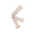 thumbnail image 1 of SwiftWear Beige Toddler Footless Tights Infant Girls Knit Leggings Ruffle Trim Cotton Tights for 0-8 Years, 1 of 6