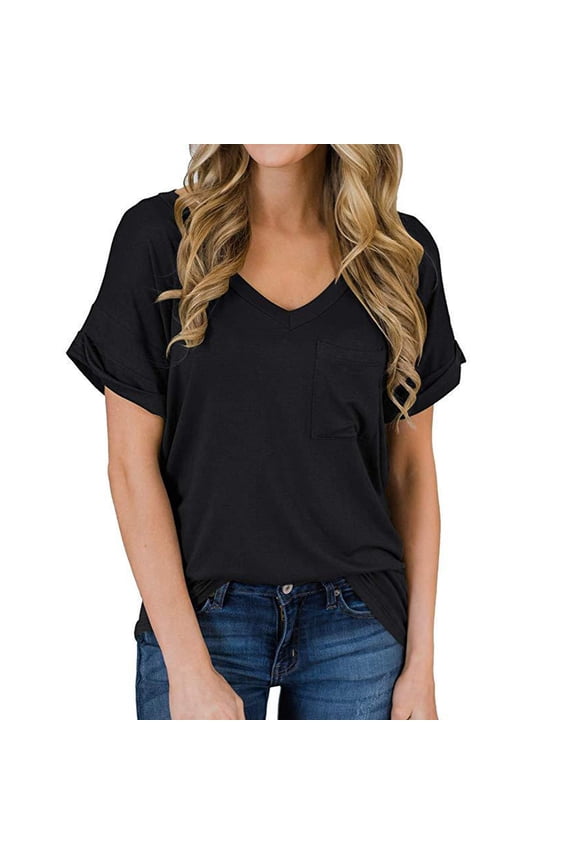 Yufatyle Blouses for Women Dressy Casual Summer Hot Mom's Gift Ladies Tops and Blouses Fashion Loose Comfortable Female Blouses Black