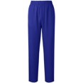thumbnail image 1 of SwiftWear Blue Scrub Pants for Women Solid Color Straight Leg Elastic High Waist Pull-on Pants with Cargo Pocket Workwear XL, 1 of 4