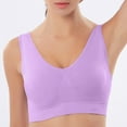 thumbnail image 1 of Yufatyle Bras for Women No Underwire Plus Size Wirefree Bras Bras for Women Push Up Purple Workout Yoga Sports Bras,S-XXXL, 1 of 4