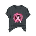 thumbnail image 1 of SwiftWear Breast Cancer Shirt Women Pink Ribbon T-Shirts Cancer Fighter Sunflower Graphic Tee Short Sleeve Tops S, 1 of 4