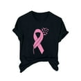 thumbnail image 1 of SwiftWear Breast Cancer Shirts for Women Pink Ribbon Breast Cancer Awareness T-Shirt Short Sleeve Summer Fall Tee Top S, 1 of 4