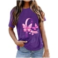 thumbnail image 1 of SwiftWear Cancer Fighter Shirts Women Breast Cancer Awareness Shirt Pink Ribbon Butterfly Graphic Tee Tee Top XXL, 1 of 3