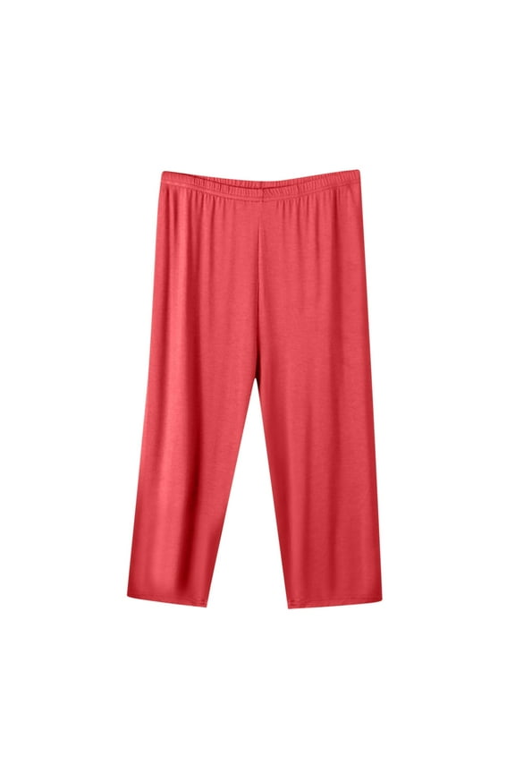 Capri Pants for Women, Women's Plus Casual Solid Color Three-quarter Shorts Thin Loose Home Pants for Sports Outerwear XXXXXXL