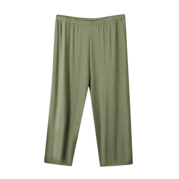 SwiftWear Capri Pants for Women, Women's Plus Casual Solid Color Three-quarter Shorts Thin Loose Home Pants for Sports Outerwear XXXXXXL