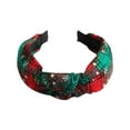 thumbnail image 1 of SwiftWear Christmas Headbands for Women Buffalo Plaid Knotted Headband Wide Hairband Christmas Holiday Party Headpiece Hair Accessories Gifts for Girls, 1 of 4