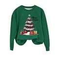 thumbnail image 1 of Yufatyle Christmas Sweatshirt for Women Holiday Long Sleeve Xmas Tree Pullover Crewneck Lightweight Shirt Fall Fashion Tops XL, 1 of 3