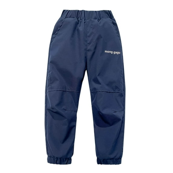 SwiftWear Girls Boys Snow Pants Kids 4-11 Years Old Thick Skiing Hiking Pants Thick Waterproof Winter Warm Pants with Pockets Navy