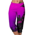 thumbnail image 1 of Yufatyle Halloween Costume Women's Casual Elastic Waist Loose Short Pants Printing Shorts with Pockets Capris XXL, 1 of 6