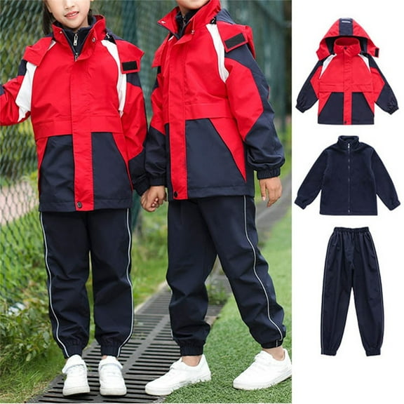 SwiftWear Kids 3 Piece Snowsuit Set Boys Girls Snow Suit Waterproof Windproof Winter Outdoor Outfits Set Snowboarding Ski Suits (4-13 Years) Red