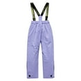 thumbnail image 1 of SwiftWear Kids Snow Pants, 3-12 Years Boys Girls Snow Bib Thick Warm Winter Windproof Waterproof Snowboard Ski Pants with Detachable Suspenders Purple, 1 of 3