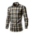 thumbnail image 1 of SwiftWear Long Sleeve Shirts for Men Plaid Button-Up Shirts Casual Fall Shirt Jacket Officewear White XXL, 1 of 4