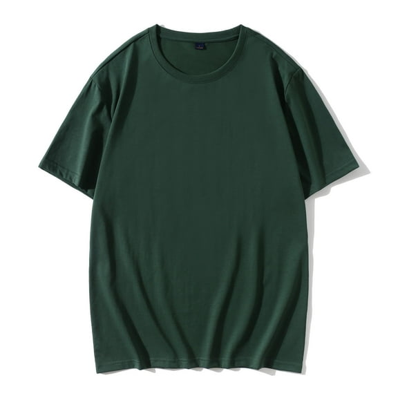 SwiftWear Men Cotton Short Sleeve Round Neck Casual Comfort Colors Tshirt Men Green XL