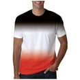 thumbnail image 1 of Nnhblu Men Cotton Short Sleeve Round Neck Gradient, Sports T Shirts For Man Red M, 1 of 6