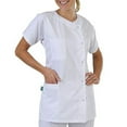 thumbnail image 1 of SwiftWear Men Polyester Short Sleeve Turndown collar Pocket Summer Blouse White XL, 1 of 6