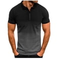 thumbnail image 1 of SwiftWear Men Short Sleeve Polyester Turndown collar Gradient, Sports, Printed Casual Shirts Dark Gray XXL, 1 of 3