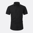 thumbnail image 1 of Nnhblu Men Short Sleeve Polyester Turndown collar Pocket Tshirts Shirts For Men Black M, 1 of 4