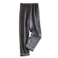 thumbnail image 1 of SwiftWear Men's Fuzzy Pajama Pants Comfy Warm Fleece Pajama Lounge Long Pants Flannel Sleepwear Thickened Home Pants Dark Gray 2XL, 1 of 4