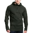 thumbnail image 1 of Yufatyle Men's Hoodie Long Sleeve Hooded Pullover Casual Sweatshirts Quarter Zip Fleece Comfy Tops, Gray XXL, 1 of 6