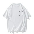 thumbnail image 1 of Yufatyle Mens Cotton Shirts Short Sleeve Crew Neck Shirts for Men Relaxed Fit Midweight Short-Sleeve T-Shirt Men's Short Sleeve Solid T-Shirt Collection, White-3XL, 1 of 4