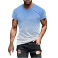 thumbnail image 1 of SwiftWear Mens Fashion Shirts Short Sleeve Round Neck Blue T Shirts for Men Workout Shirts for Men Summer Beach Casual Short Sleeve, L, 1 of 5