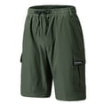 thumbnail image 1 of Yufatyle Mens Solid Camo Drawstring Shorts Elastic Waist Workout Sports Shorts Beach Vacation Shorts with Multi Pockets XXXXL, 1 of 4