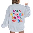 thumbnail image 1 of SwiftWear Oversized Letter Print Sweatshirts for Women Long Sleeve Crew Neck Tops Loose Fit Casual Pullover Shirts Hoodie 2XL, 1 of 4