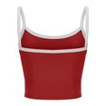 thumbnail image 1 of SwiftWear Red Women's Square Neck Spaghetti Strap Crop Tank Tops 2024 Slim Fit Y2K Color Block Sleeveless Backless Cami Tops Summer Tops for Women 2024 S-L, 1 of 8