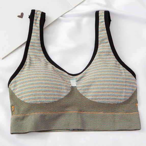 SwiftWear Sport Bras for Women High Support Wirefree Bras Wireless Bras for Women with Support Beige Workout Yoga Sports Bras,M-L