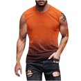thumbnail image 1 of Nnhblu Tank Top Shirts for Men Round Neck Sleeveless Pullover Sports Shirt Orange XXL, 1 of 5