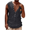 thumbnail image 1 of Oalirro Mens Tank Tops Round Neck Sleeveless Fitness Shirt Funny Black M, 1 of 6