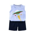 thumbnail image 1 of SwiftWear Toddler Baby Boys Clothes 2PCS Tank Top and Shorts Set Cotton Sleeveless Cartoon Summer Outfit for Kids 3M-6T, 1 of 3
