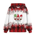 thumbnail image 1 of Yufatyle Unisex Kids Christmas Sweatshirt for Boys Girls Pullover Hoodie Santa Claus Snowflake Tops Shirts 2-14 Years, Red, 1 of 4