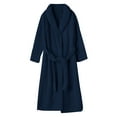 thumbnail image 1 of SwiftWear Waffle Robes Unisex Kimono Bathrobes for Men & Women Shawl Collar Soft Plush Homewear Navy Pajamas Sleepwear, 1 of 3