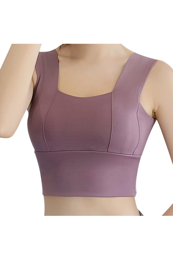 Wireless Bras for Large Breasted Women Push Up Bras for Women Purple Workout Yoga Sports Bras,S-XXL