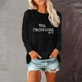 thumbnail image 1 of SwiftWear Women Long Sleeve Sweatshirt Casual Crewneck Loose Pullover Shirts Letter Print Tee Tops Lightweight Fall Outfits L, 1 of 4